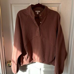Beyond Yoga lovely brown pull over, extremely comfortable size large